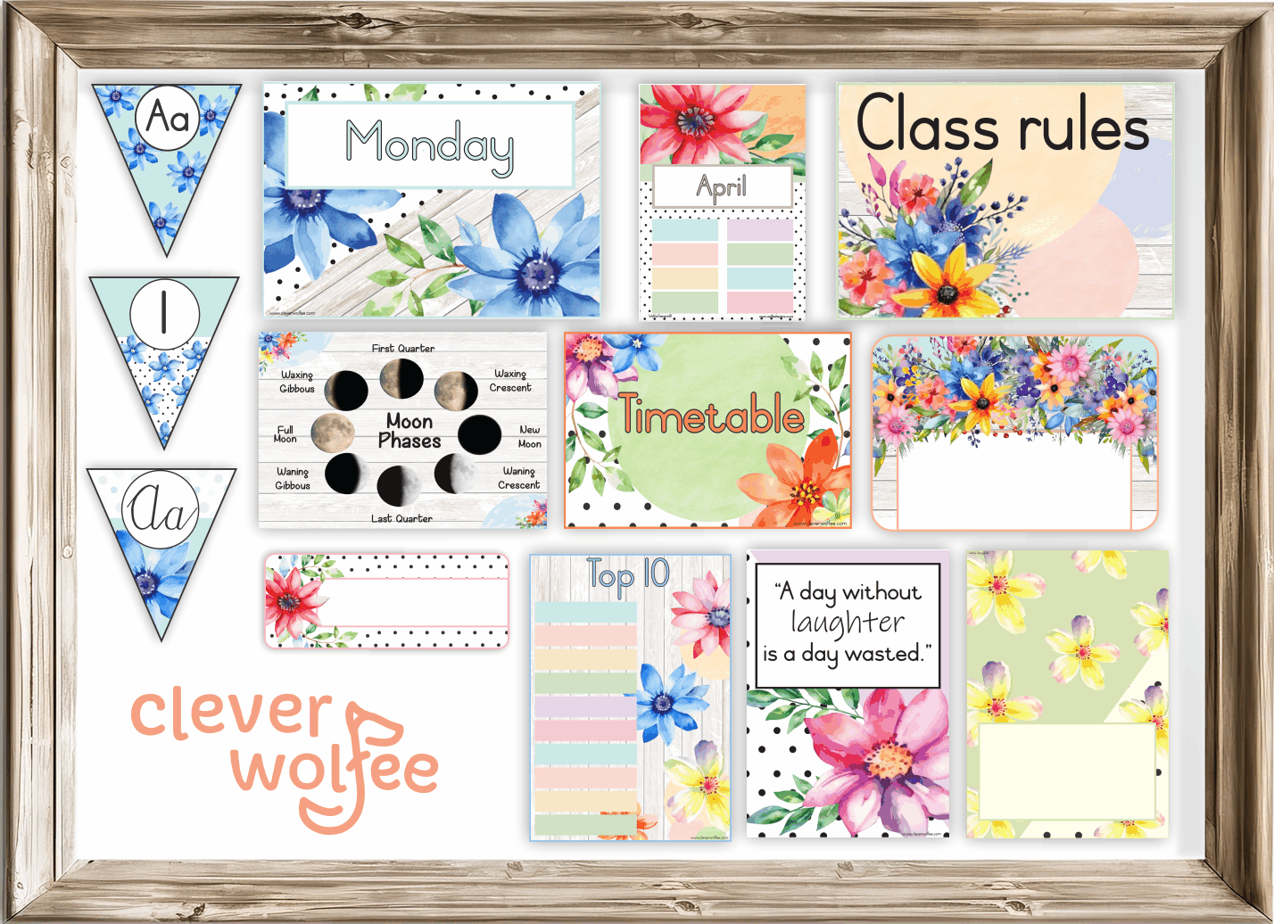Intermediate Class Theme - Bright Flowers - Image 2