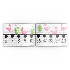 Alternative view of Number line 1-50 - Flamingoes