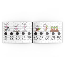 Alternative view of Number line 1-50 - Bunnies