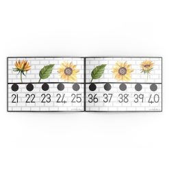 Alternative view of Number line 1-50 - Sunflowers