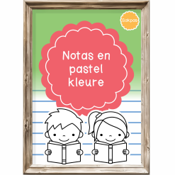 Sakpas klastema 2 - Notas en pastel kleure