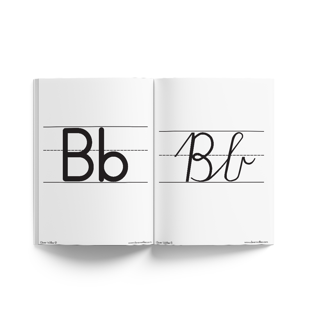 Cursive and print handwriting alphabet flashcards - Image 2