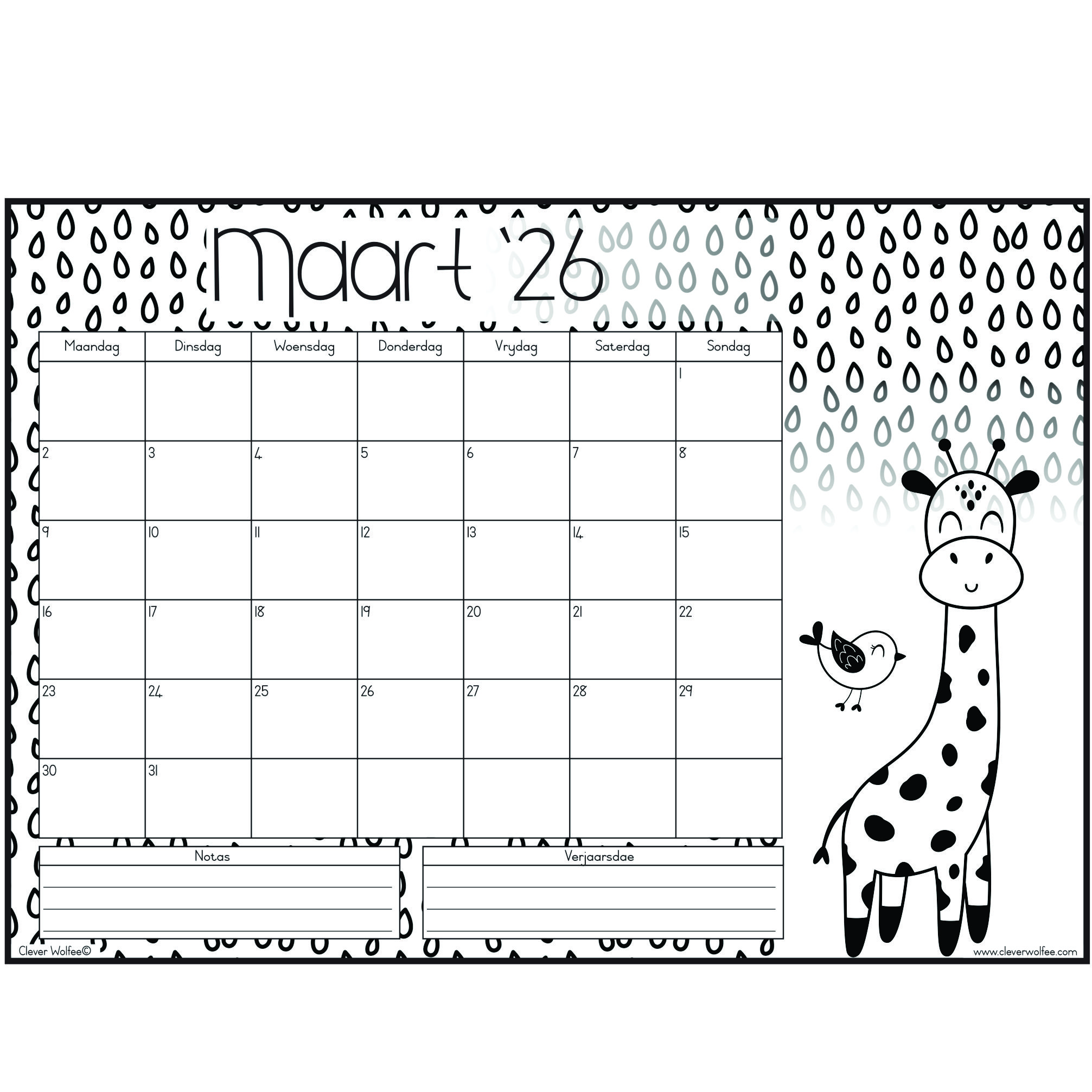 Inkleurkalender 2026 - Image 4