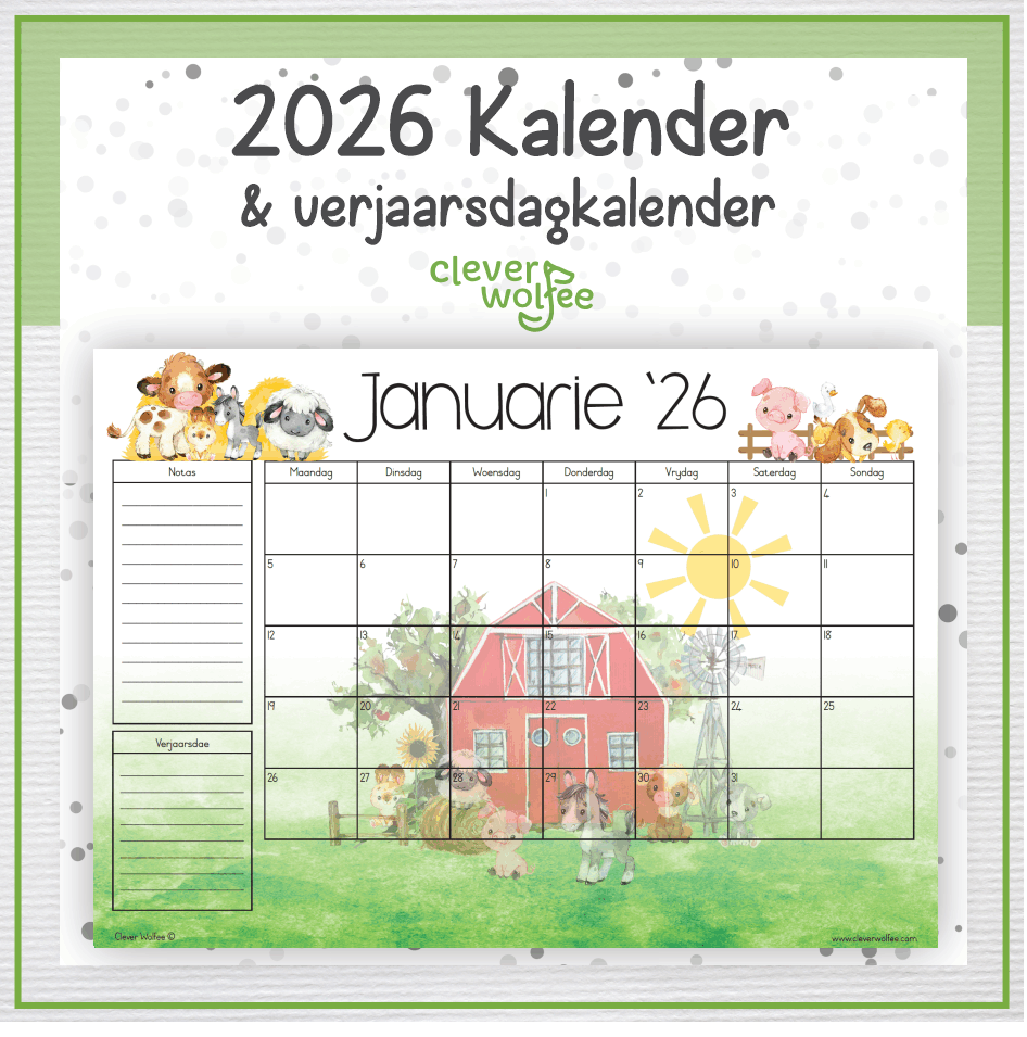 Baba plaas kalender 2026