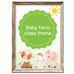 Class theme - baby farm animals