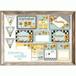 Alternative view of Class theme - Bees and sunflowers