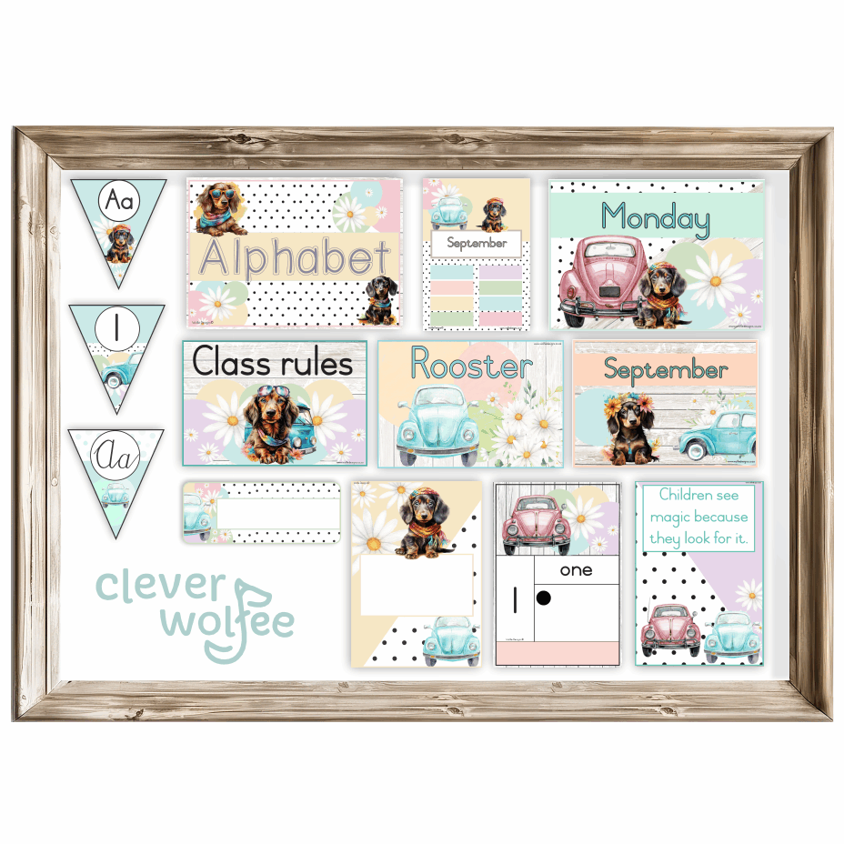 Class theme - Beetles and Dachshund - Image 2