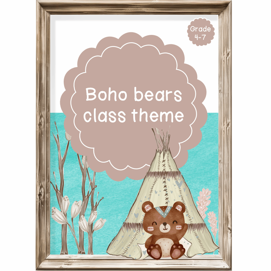 Intermediate Class Theme - Boho Bears