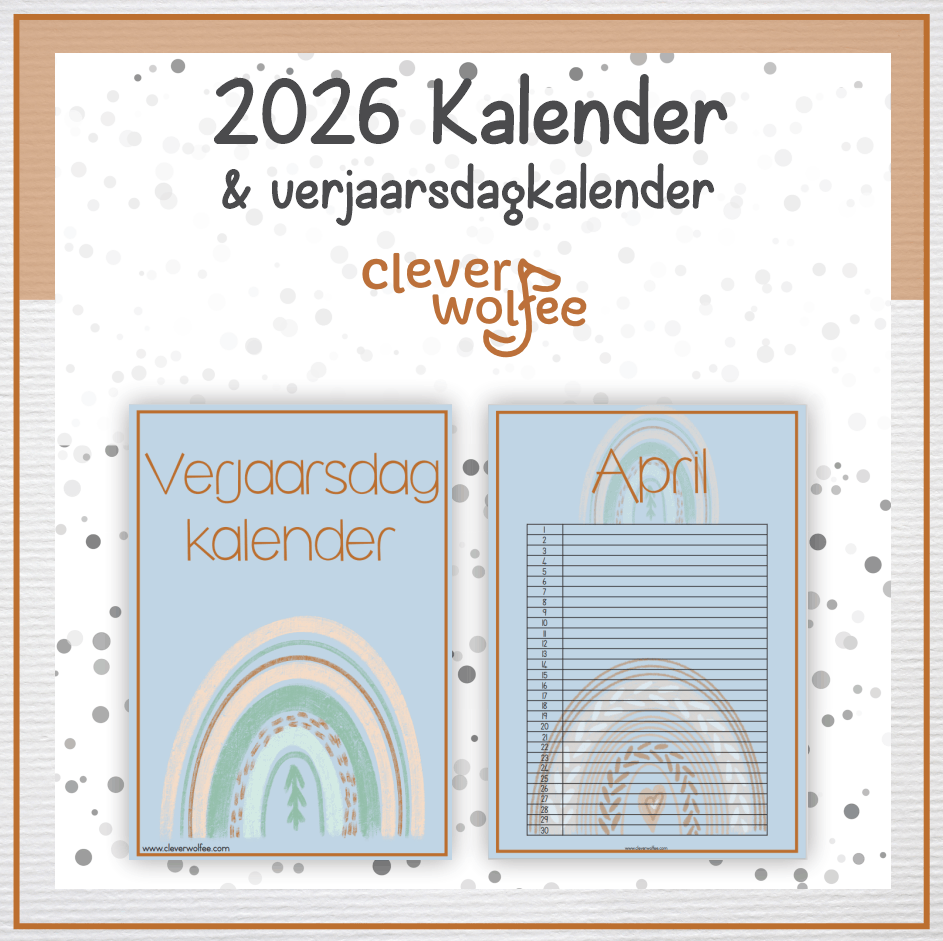Boho reënboog kalender 2026 - Image 2