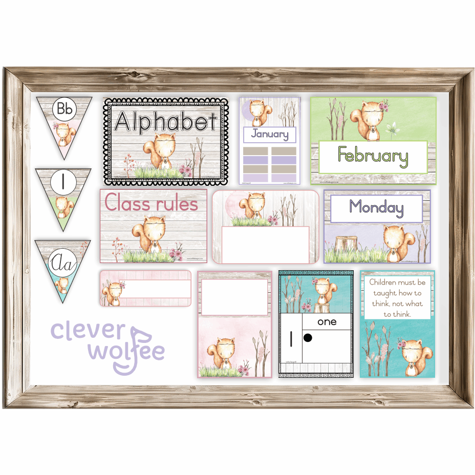 Class theme - boho squirrels - Image 2