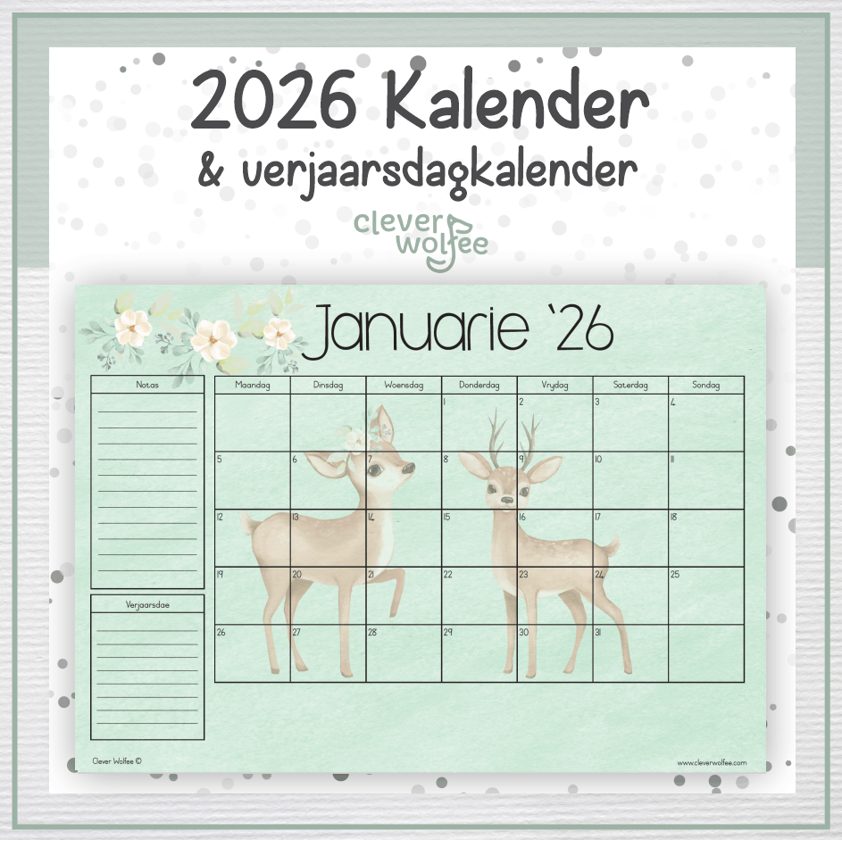 Bokkies kalender 2026