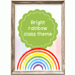 Class theme - bright rainbow