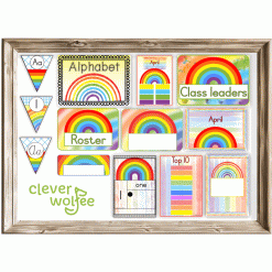 Alternative view of Class theme - bright rainbow