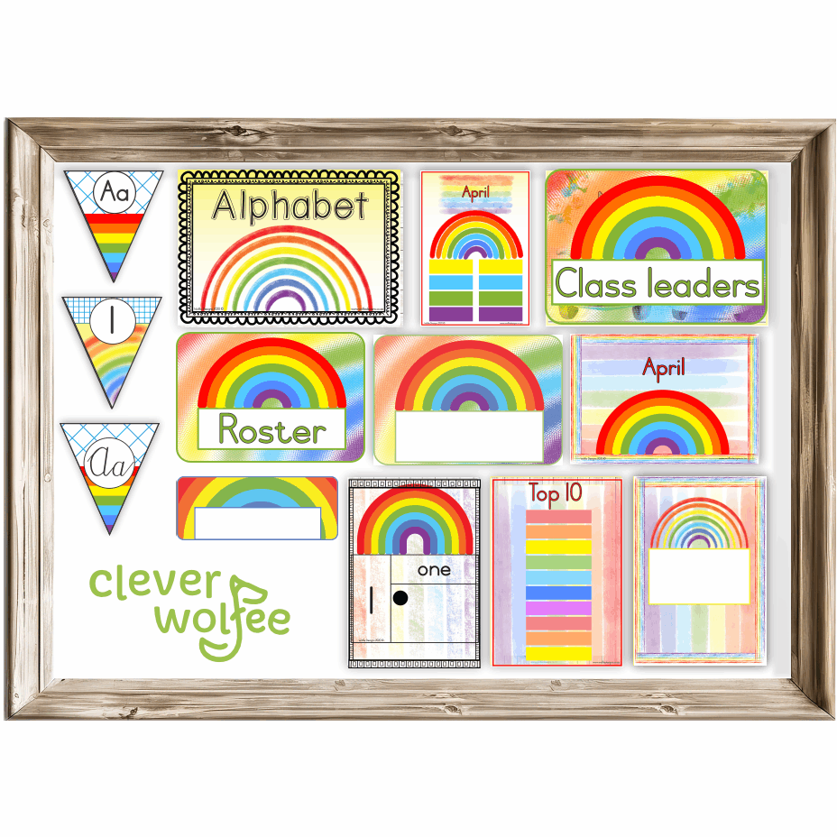 Class theme - bright rainbow - Image 2