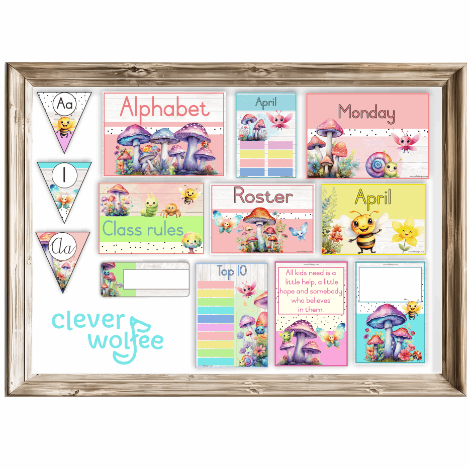 Class theme - Bugs and mushrooms - Image 2