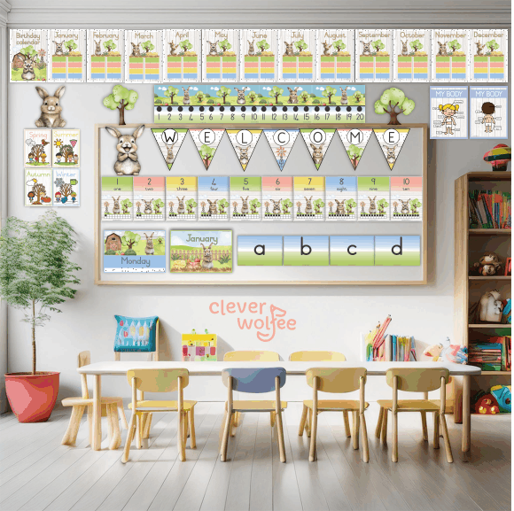 Farm: Bunny 1 Class theme - Preschool - Image 2