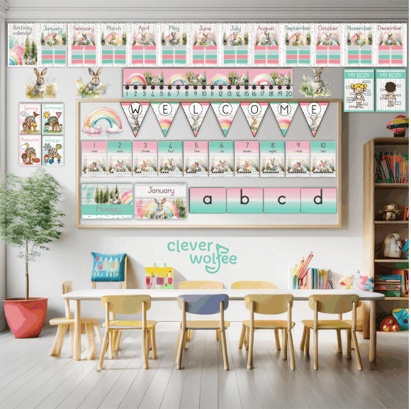 Forest: Bunny 2 Class theme - Preschool - Image 2