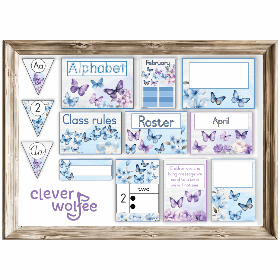 Class theme - butterflies 4 - Image 2
