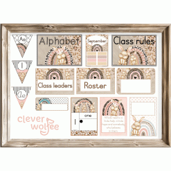 Alternative view of Class theme - Bunny, leopard, and rainbow