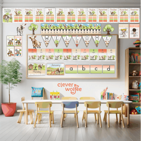 Farm: Cows Class theme - Preschool - Image 2