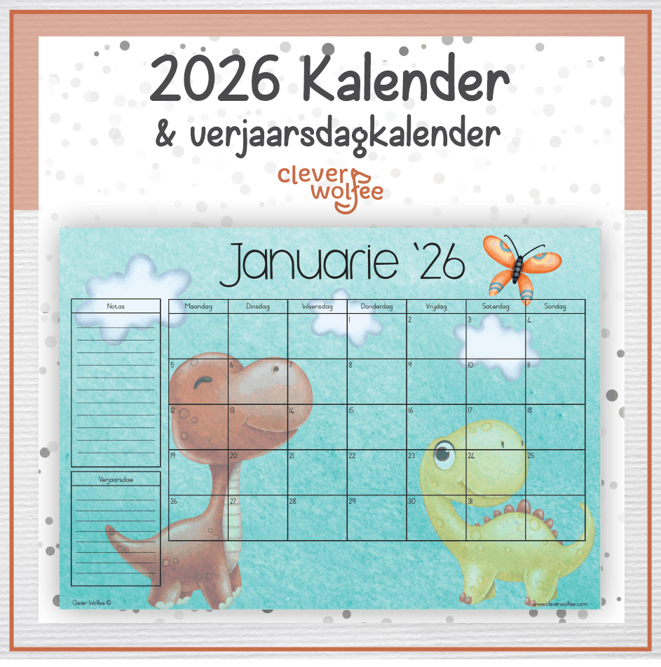 Dinosourus kalender 2026