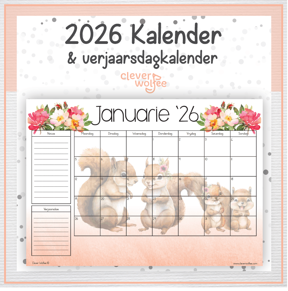 Eekhoring 2 kalender 2026