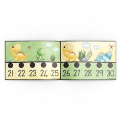 Alternative view of Number line 1-50 - Dinosaurs