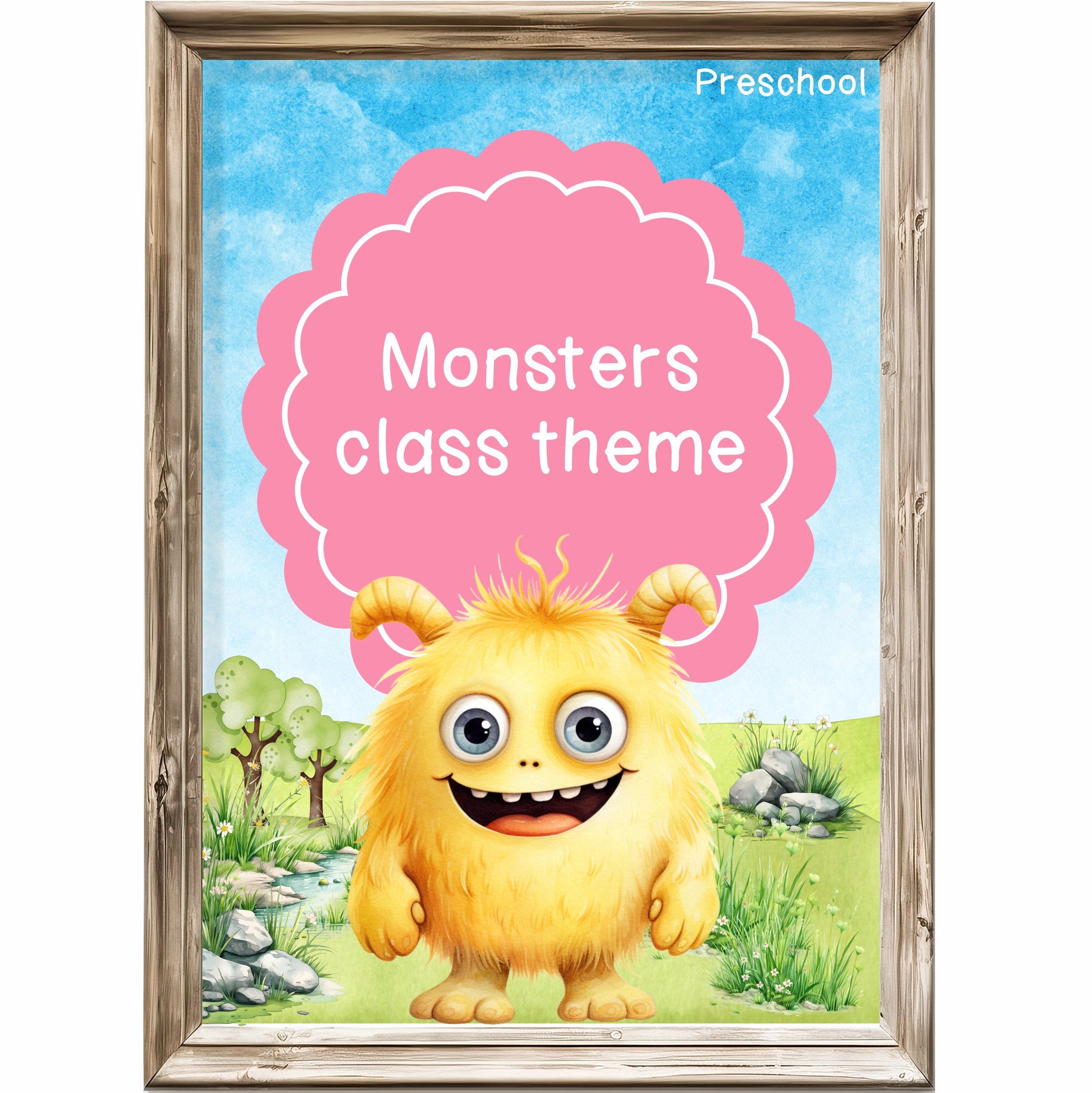 In the garden: Monsters Class theme - Preschool