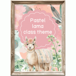 Pastel Lama class theme – Preschool