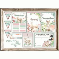 Alternative view of Pastel Lama class theme – Preschool