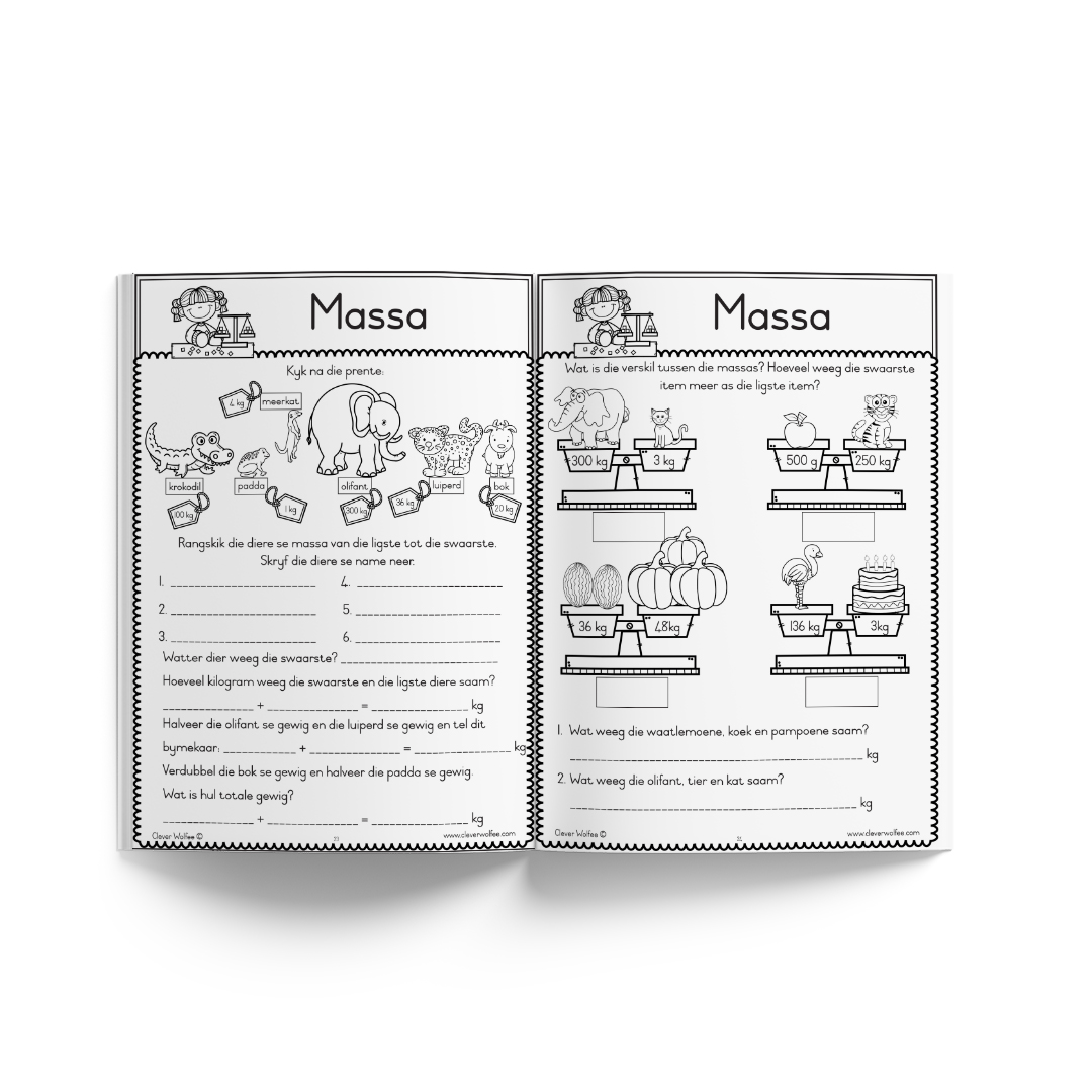 Graad 4 Wiskunde Basiese boekie 4 - Volume en Massa - Image 4
