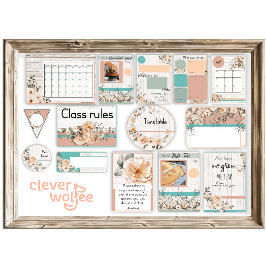 High School Class Theme - Peach Flowers - Image 2