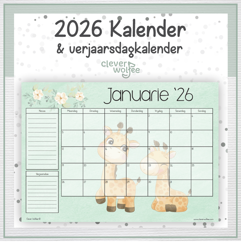 Kameelperd 2 kalender 2026