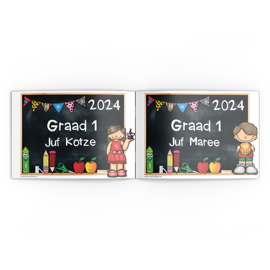 Eerste dag van skool plakkaat - meisie - Image 2