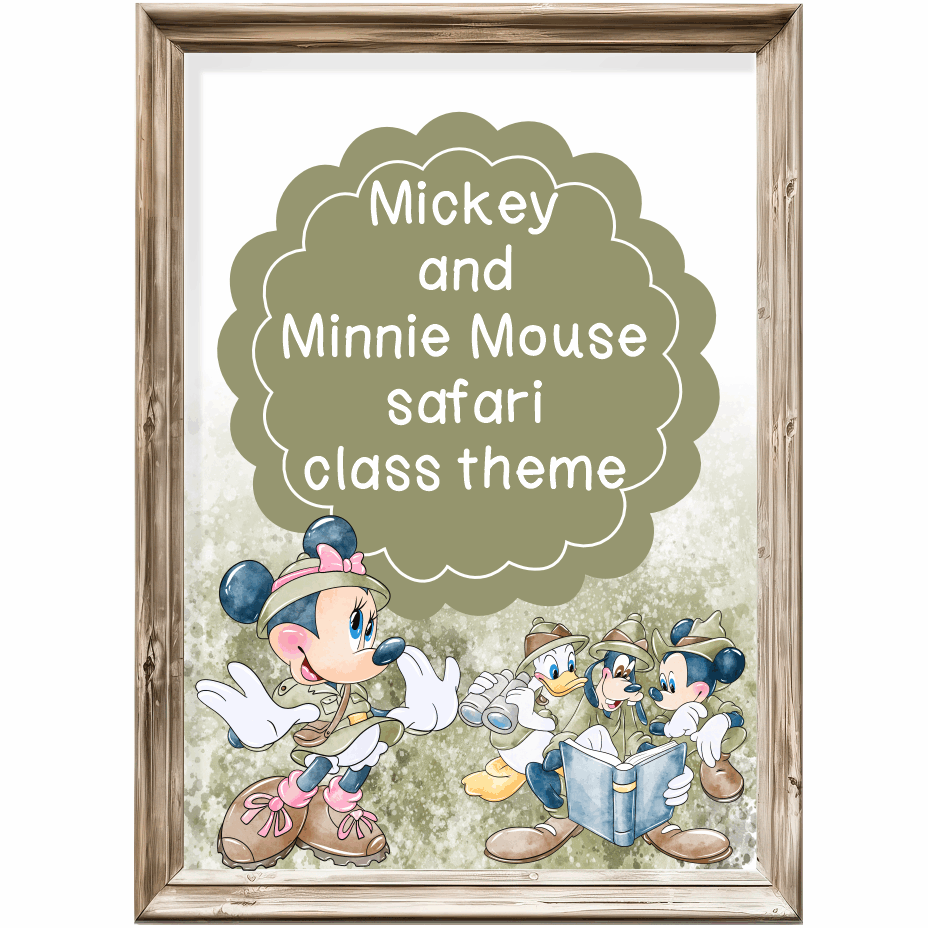 Class theme - Mickey and Minnie mouse safari