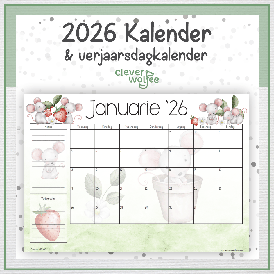 Muis kalender 2026