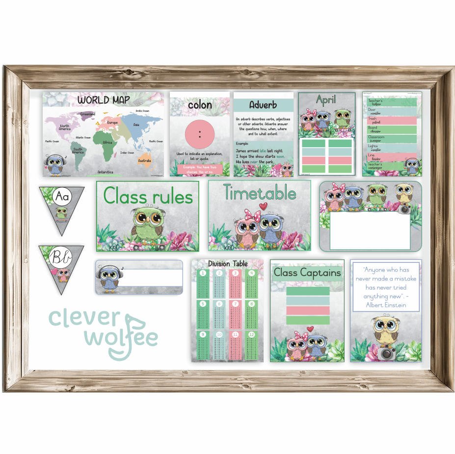 Intermediate Class Theme - Owls 2 - Image 2