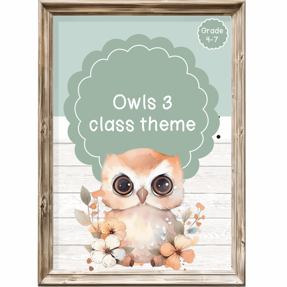 Intermediate Class Theme - Owls 3