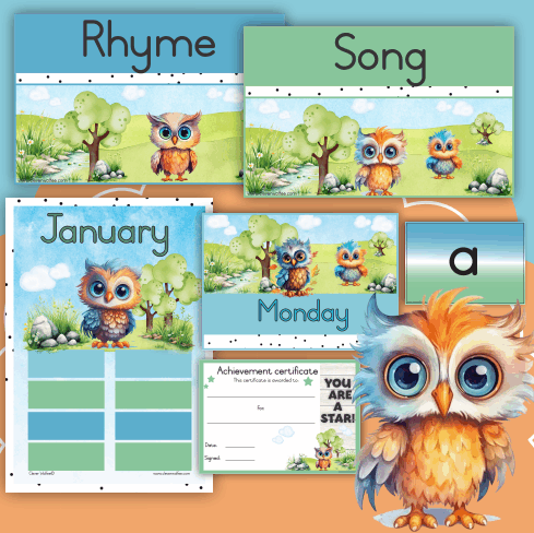 In the garden: Owls Class theme - Preschool - Image 2