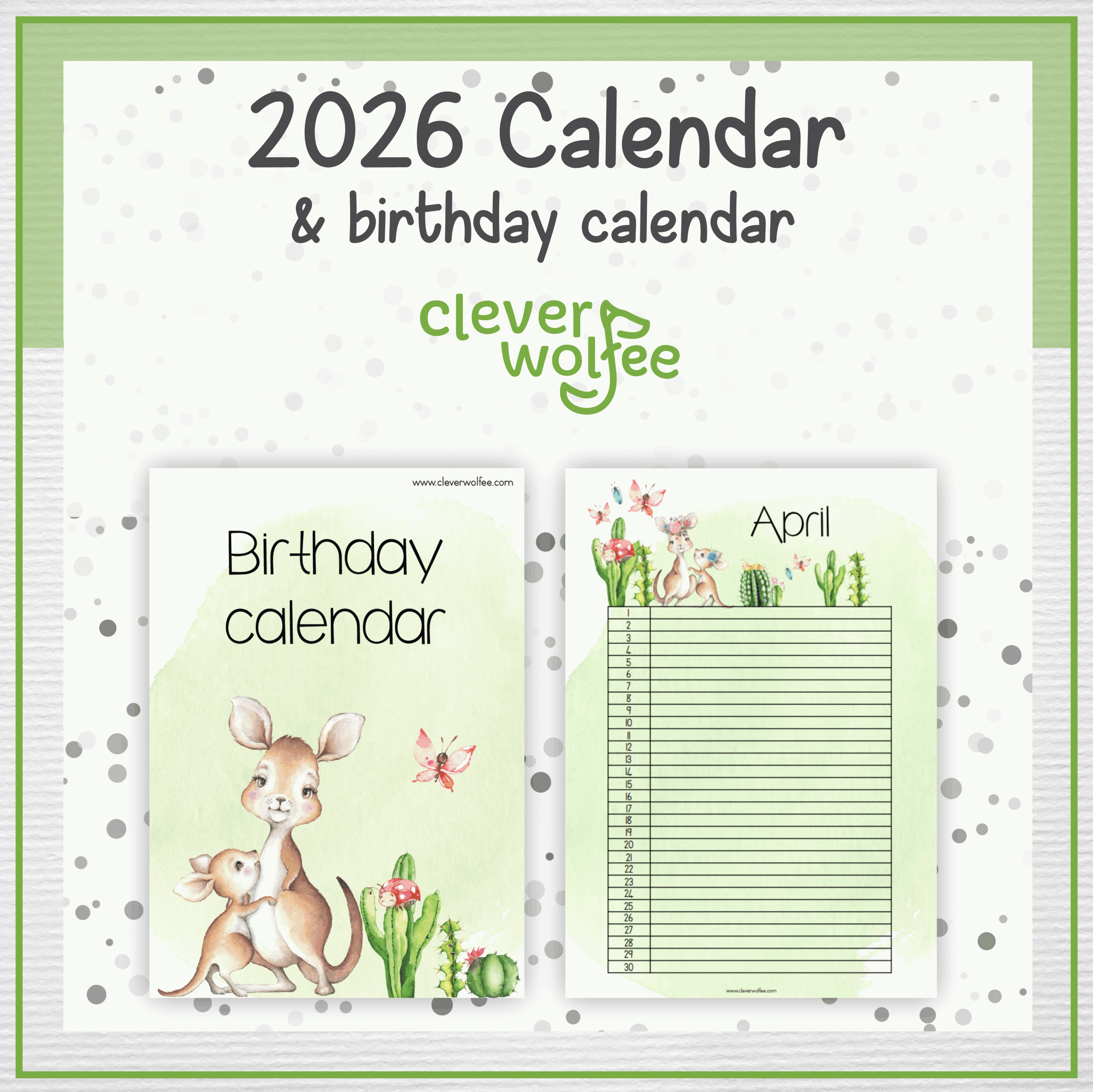 Kangaroo calendar 2026 - Image 2