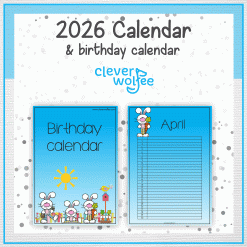 Alternative view of Blue Bunny calendar 2026