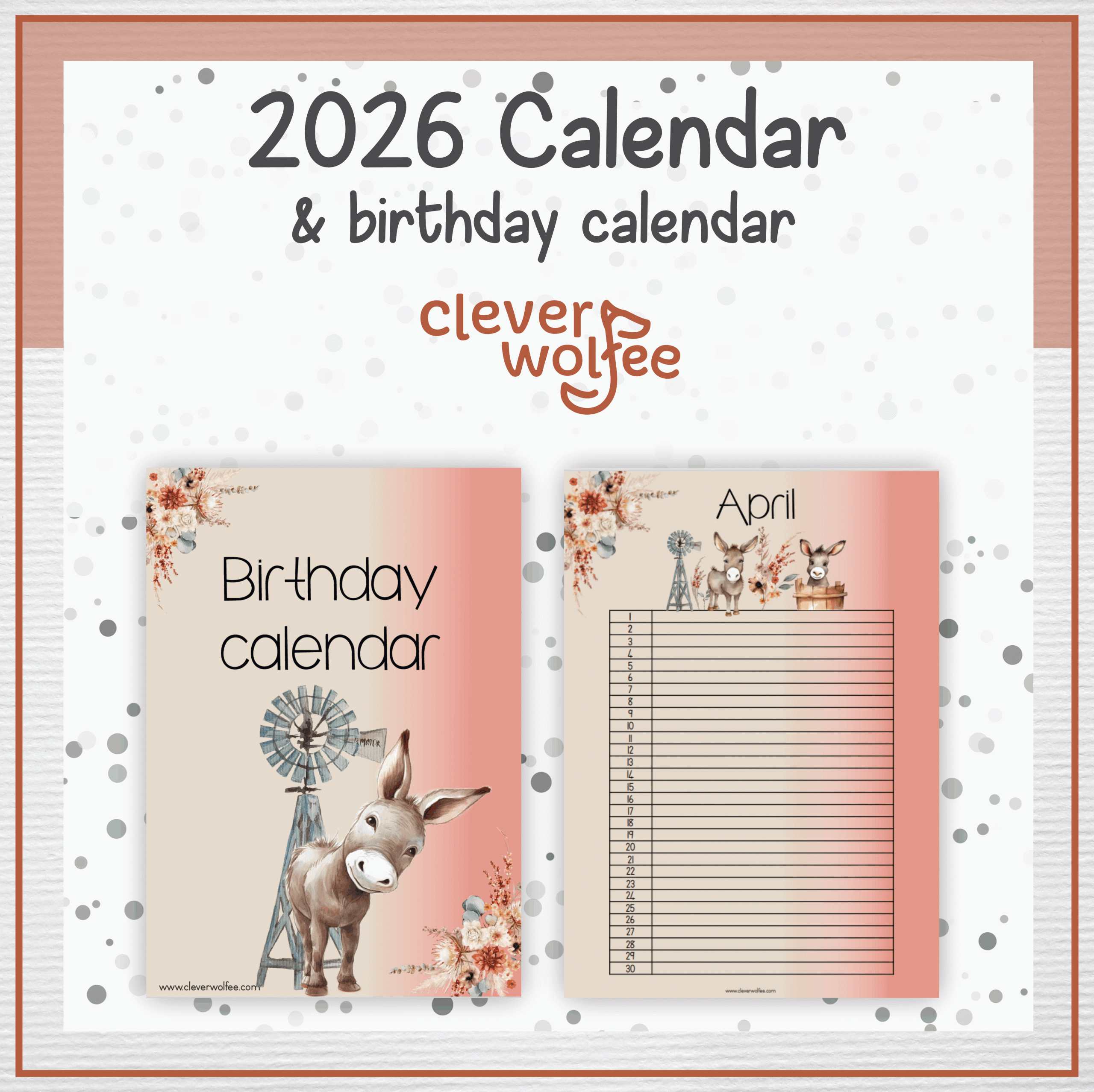 Donkeys calendar 2026 - Image 2