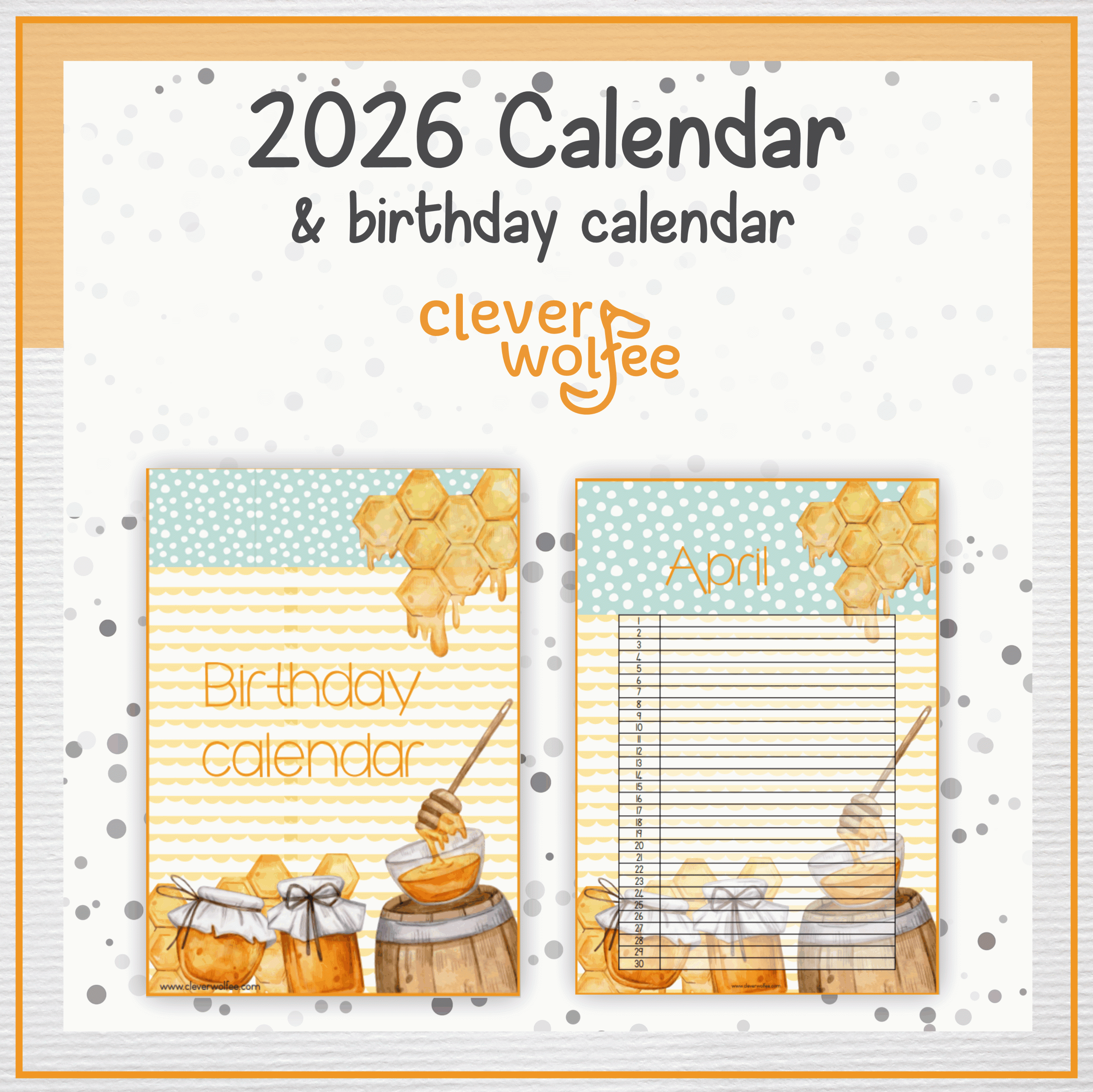 Bees calendar 2026 - Image 2