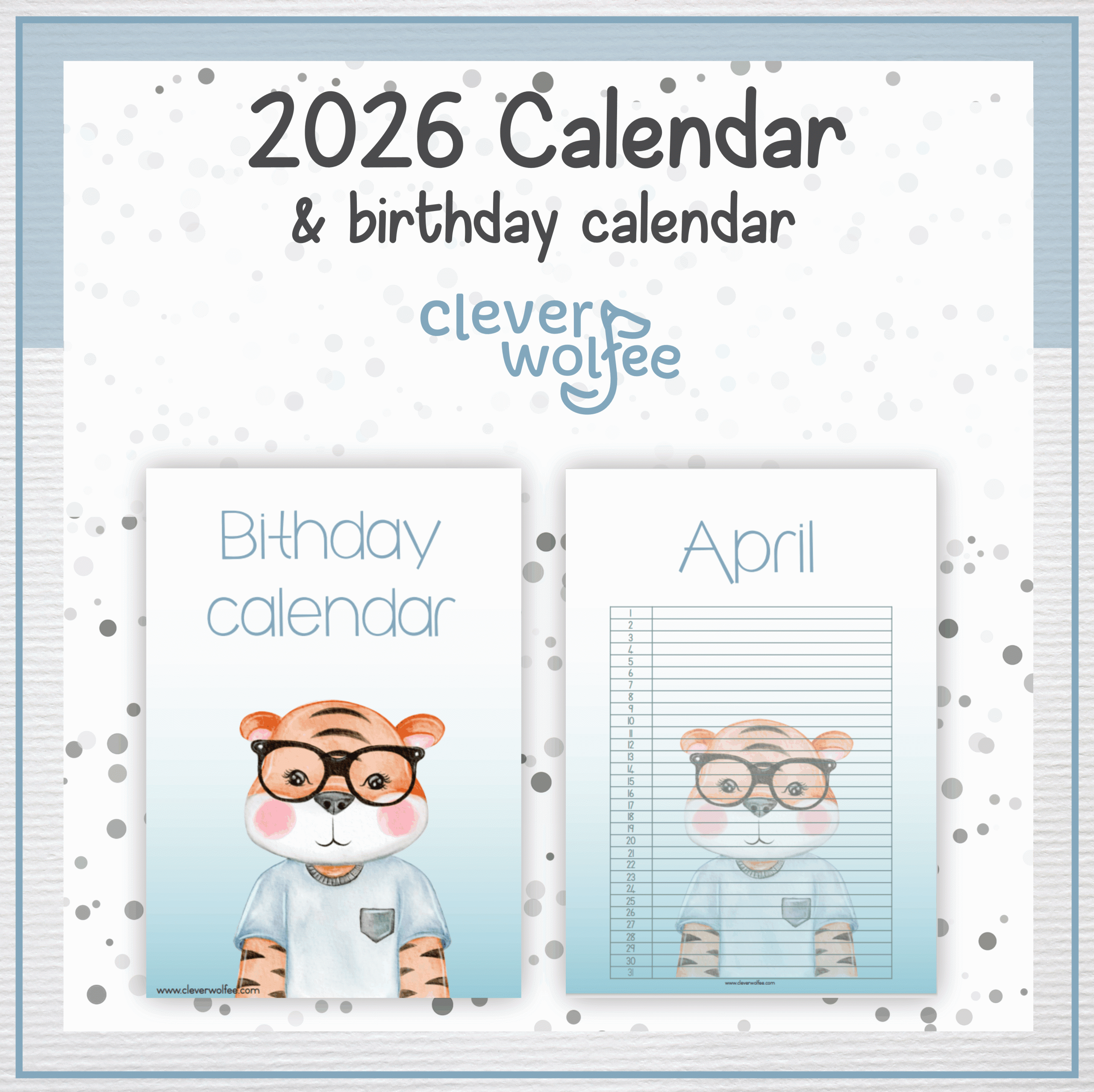 Animals calendar 2026 - Image 2