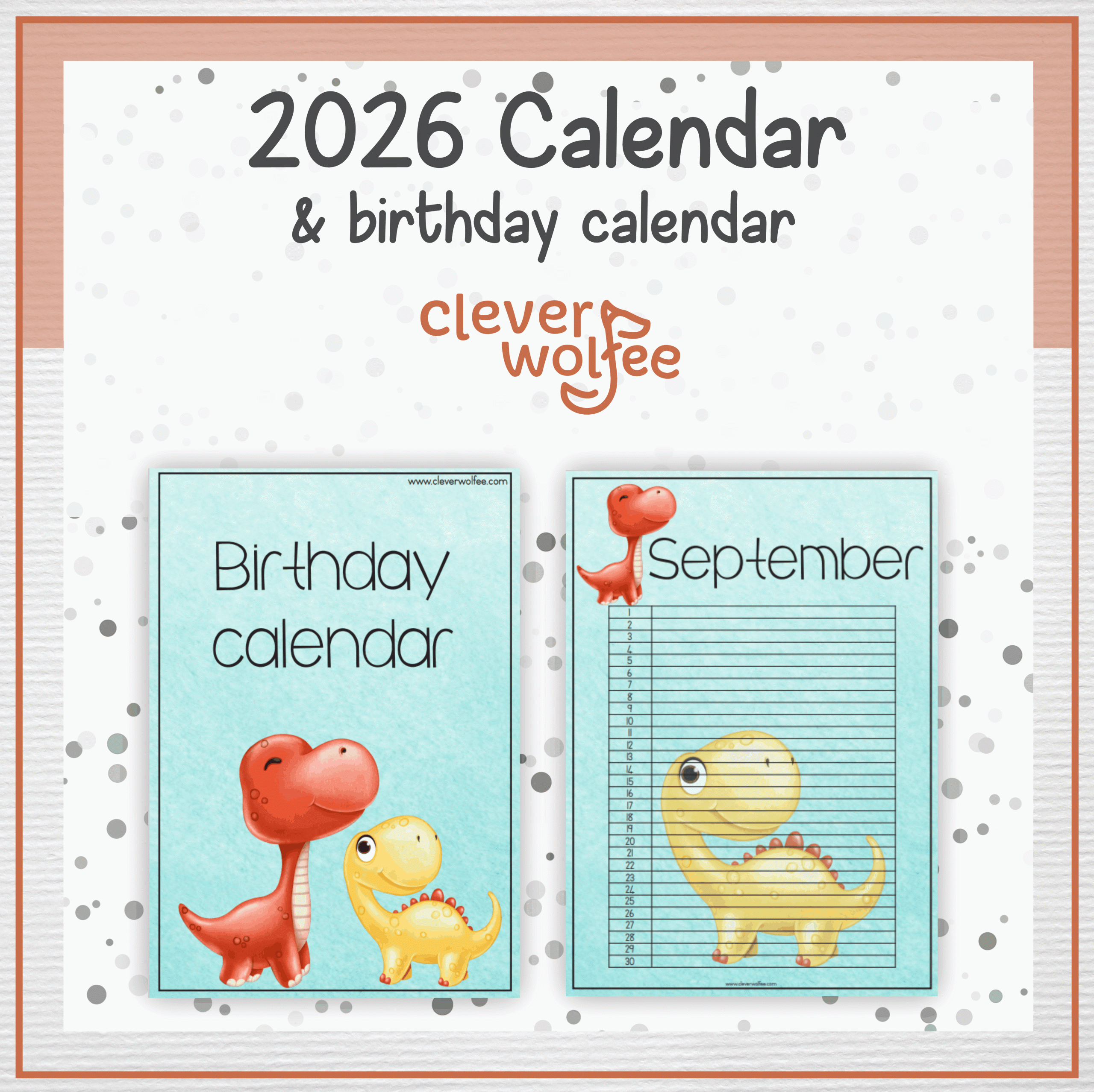 Dinosaur calendar 2026 - Image 2