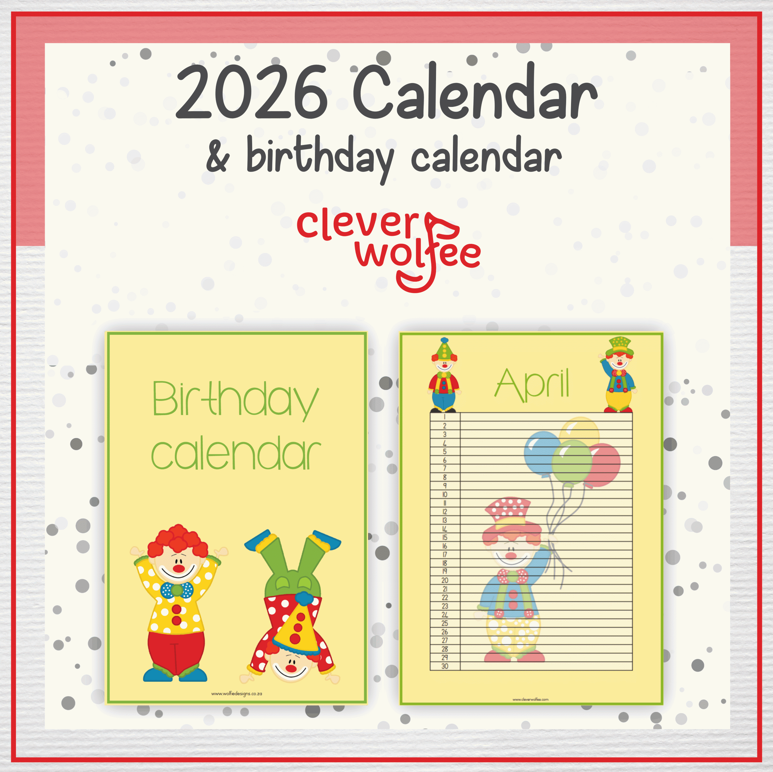 Clown calendar 2026 - Image 2
