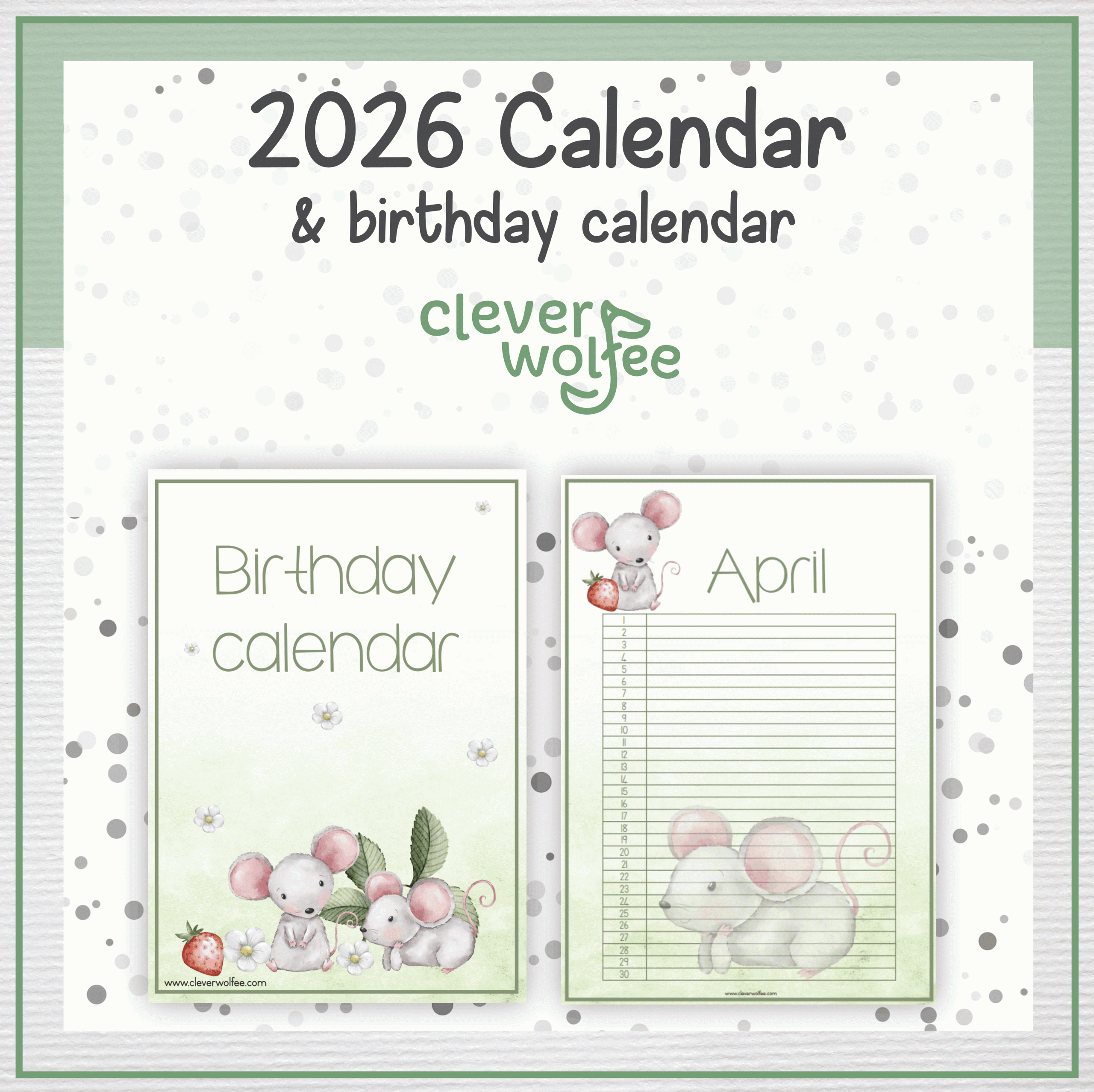 Mouse calendar 2026 - Image 2