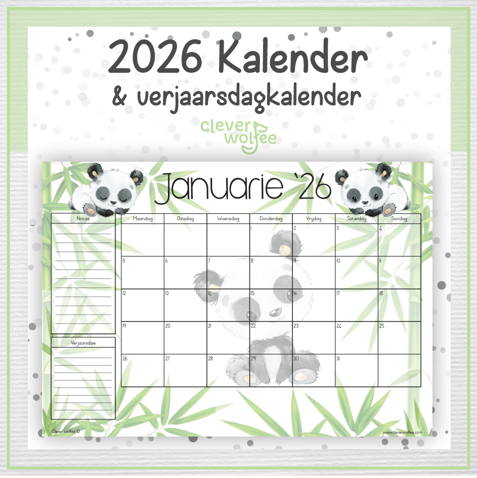 Panda kalender 2026