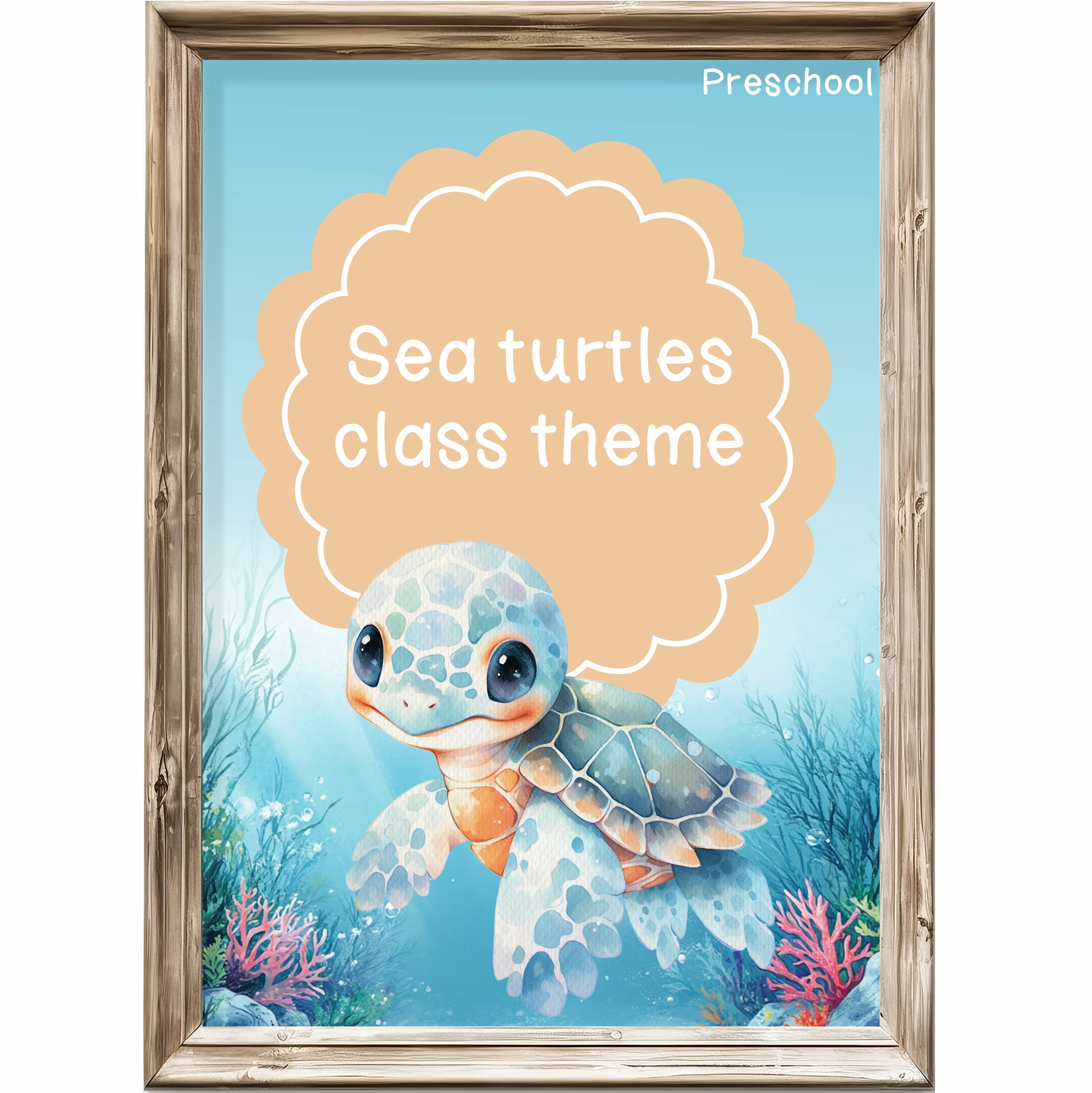 Under the sea: Sea turtle Class theme - Preschool