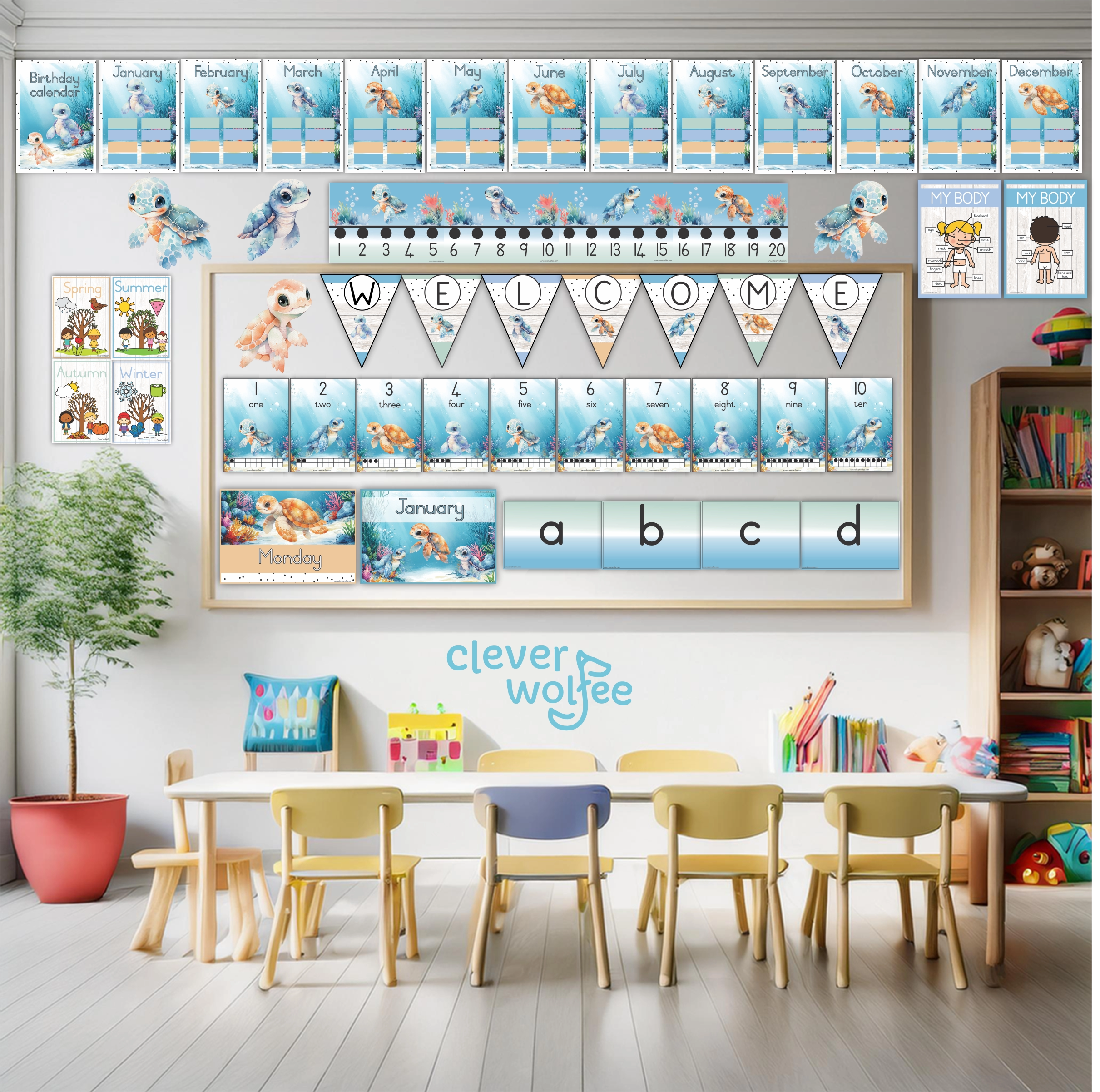 Under the sea: Sea turtle Class theme - Preschool - Image 2